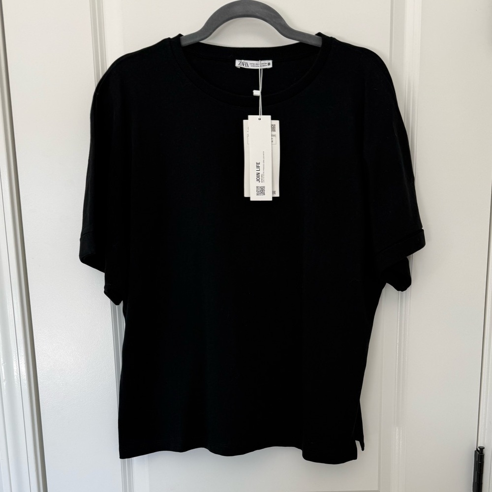 Zara Black Short Sleeve Tee